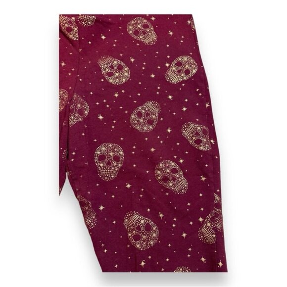 Women’s torrid 3 Red Gold Skull Premium Crop Legging 3XL XXXL 22 24 - Picture 6 of 14